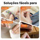 Kit de Costura Premium Completo - Estojo Zíper + Tubos de Linhas GRÁTIS